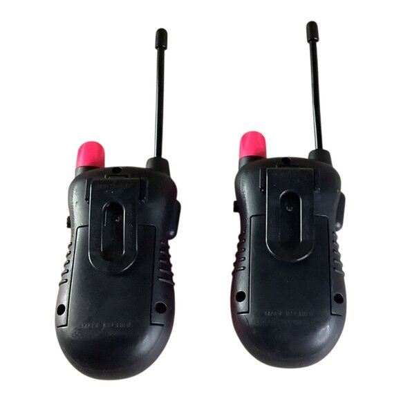 Toy Walkie Talkies 2-Way Radio Pink/Black Pair For Kids Compact Portable Fun - Picture 2 of 7